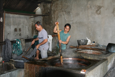 Batik proces van verven