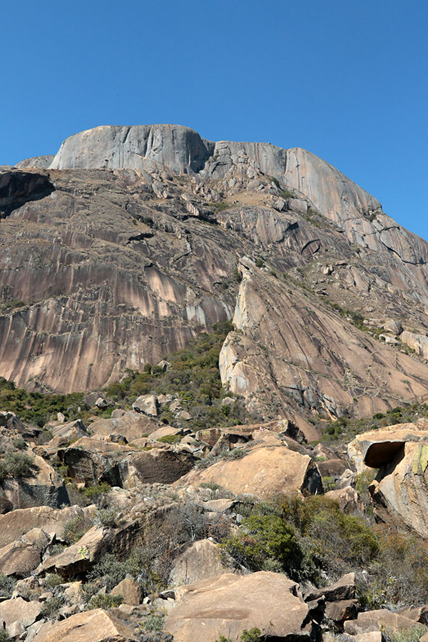Enormous granite mountains