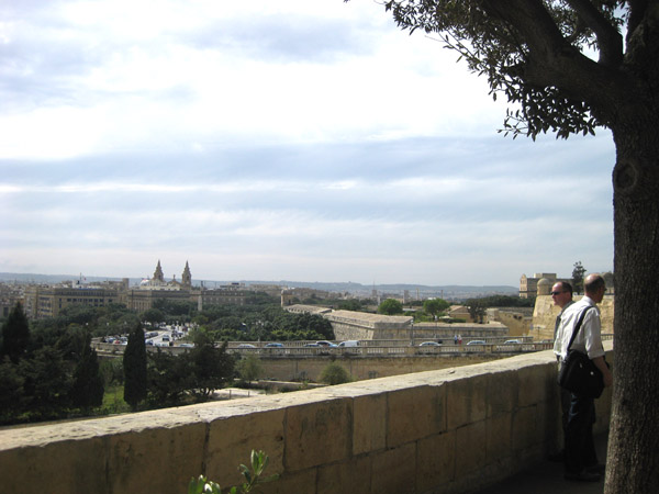 Uitzicht vanaf Barakka gardens