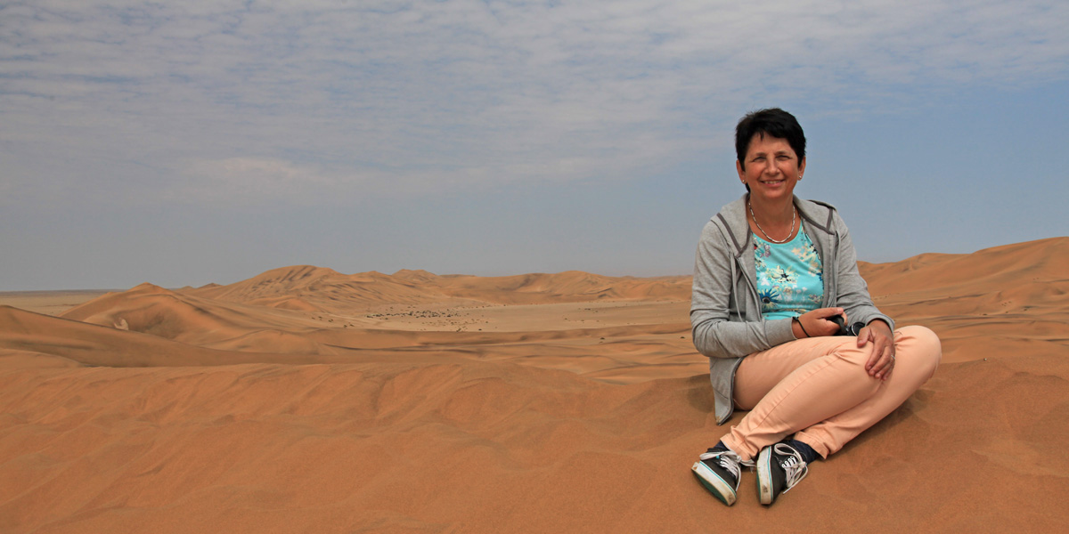 Gina Mom in the Dorobdesert in Namibia
