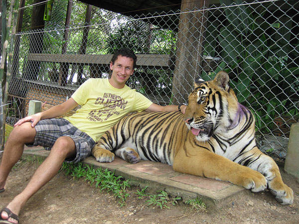 Erik met tijger