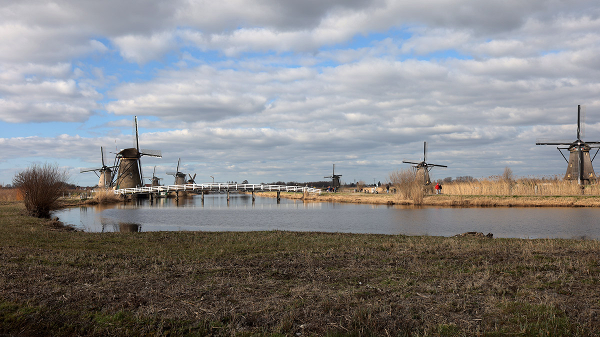 Wandelen langs de molens van Kinderdijk