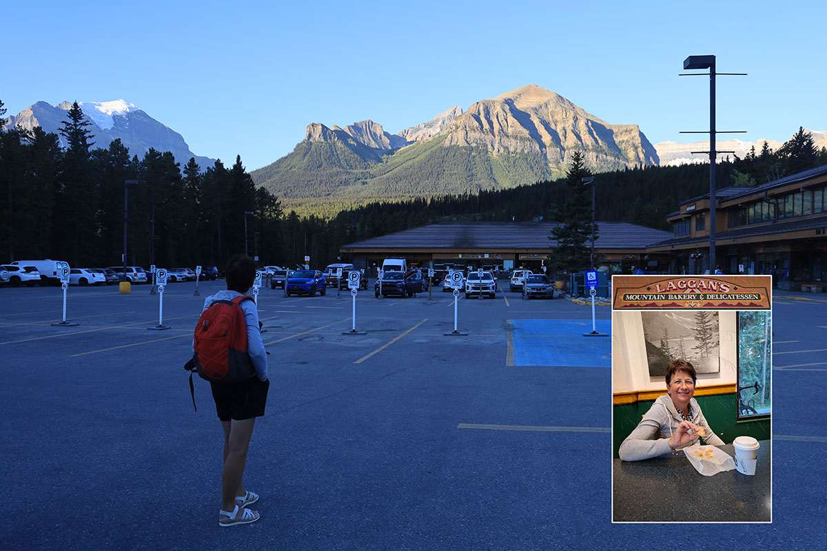 Gina Mom bij Lake Louise Village