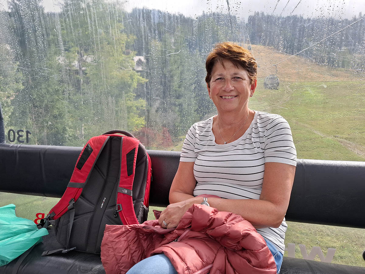 Gina Mom in Blackcomb Gondola