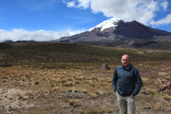 Hans Mom bij de Chimborazo