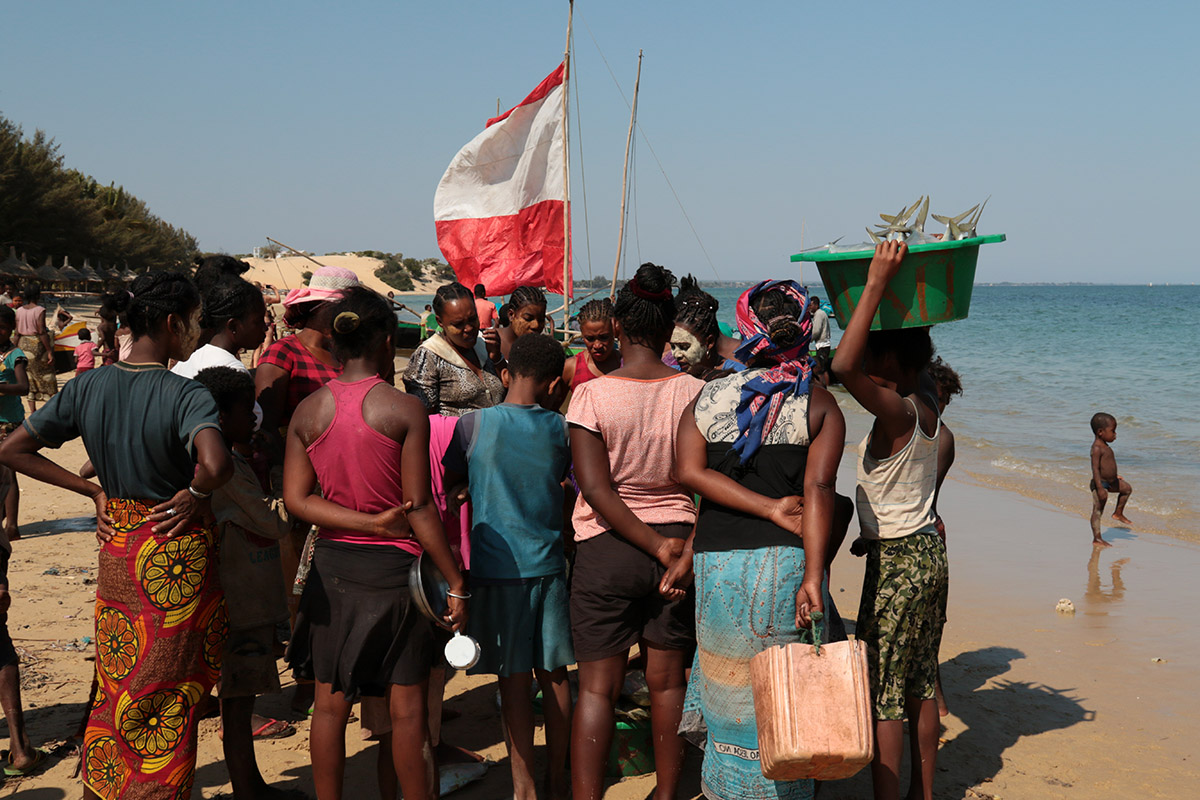 Selling fish at Ifaty, Madagascar