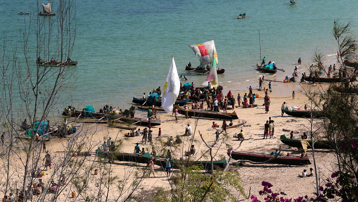 Fishermens boats at Ifaty Madagascar