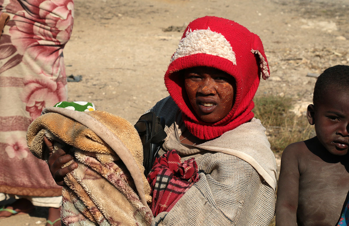 Bara woman with child, Madagascar