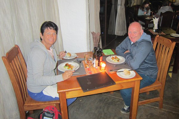 Diner at the Grootberg Lodge