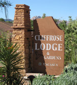 Uithangbord Cliffrose Lodge