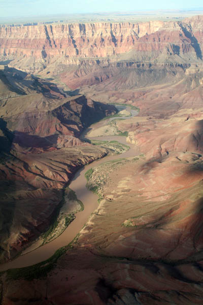 Coloradorivier vanuit de lucht gezien
