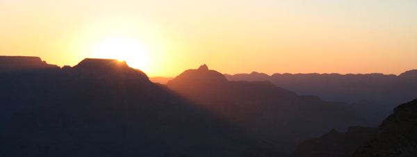 Zonsopgang over de Grand Canyon