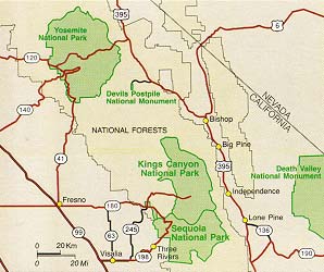Regiokaart Sequoia