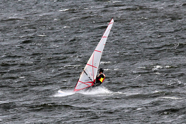 Surfer op het Vombsjön